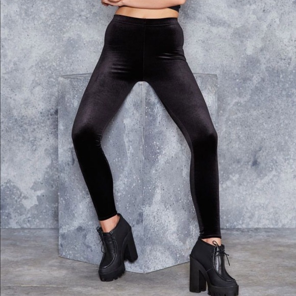 Blackmilk black velvet high waist leggings - Picture 6 of 6